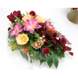 KOMPLET nagrobny wiązanka + bukiet, MIECZYKI ANEMONY KLEMATISY nr 631L